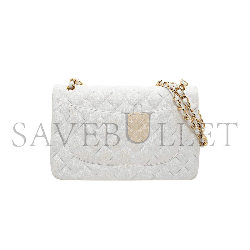 Ch**el quilted caviar leather classic jumbo double flap bag 426504 (30*21*9cm)